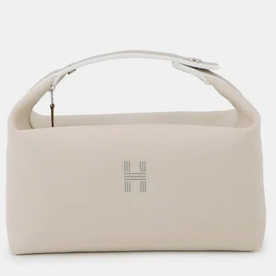 Pre-owned Hermes Bride-a-brac Beige Canvas Gm In Sand