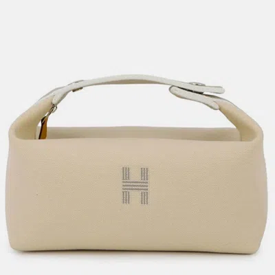 Pre-owned Hermes Bride A Brac Beige Canvas Size Pm In Sand