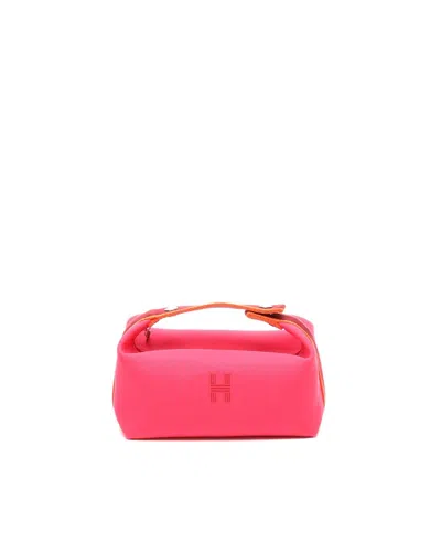 Pre-owned Hermes Hermès Bride À Brac Cloth Vanity Case In Pink