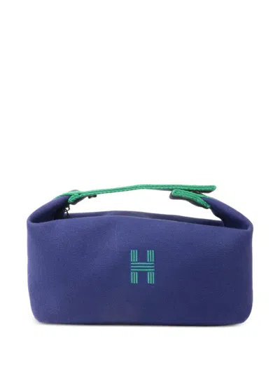 Pre-owned Hermes Bride A Brac Pm Tote Bag In Blue