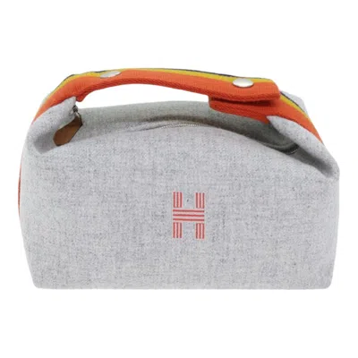 Pre-owned Hermes Bride À Brac Wool Gray Wool Bag ()