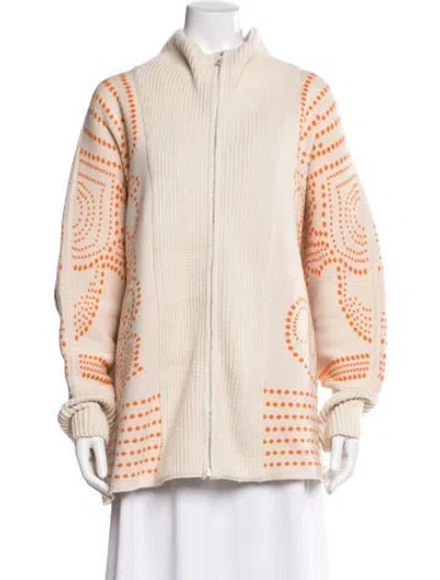 Pre-owned Hermes Bride De Gala Cashmere Sweater In Neutral