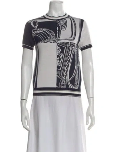 Pre-owned Hermes Bride De Gala En Désordre Silk Top W/ Tags In Multi