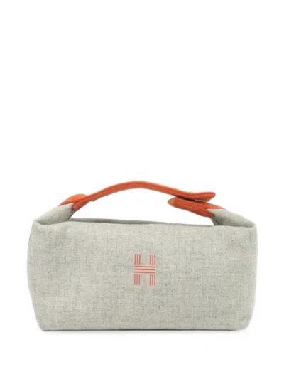 Pre-owned Hermes Bride-a-brac Clutch Bag In Grey