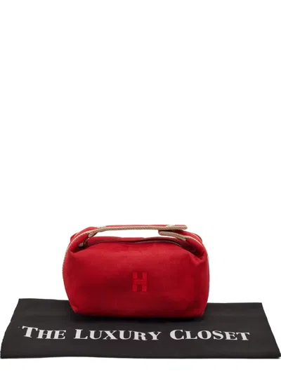 Pre-owned Hermes Bride-a-brac H Clutch Bag In Red