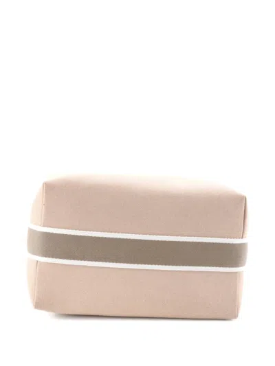 Pre-owned Hermes Bride-a-brac Travel Case Toile Gm Pouch In Neutral