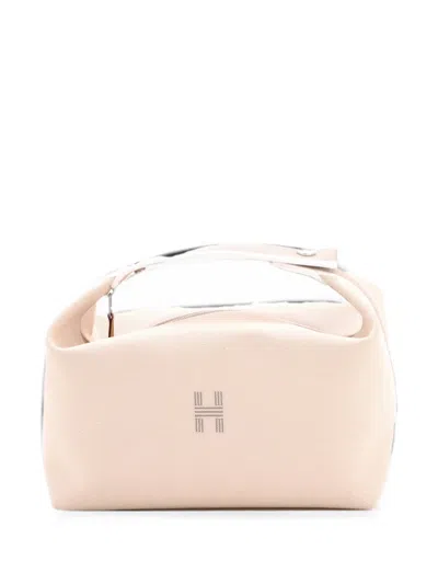 Pre-owned Hermes Bride-a-brac Travel Case Toile Gm Pouch In Neutrals