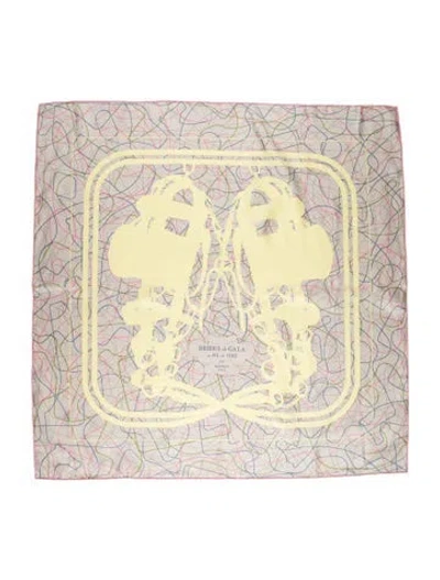 Pre-owned Hermes Brides De Gala Au Fil De Soie Silk Scarf In Multi