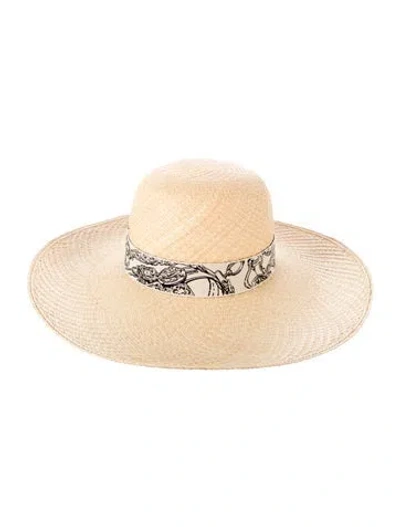 Pre-owned Hermes 'brides De Gala' Carrousel Hat In Neutrals