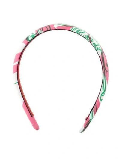 Pre-owned Hermes 'brides De Gala' Elsa Headband In Pink