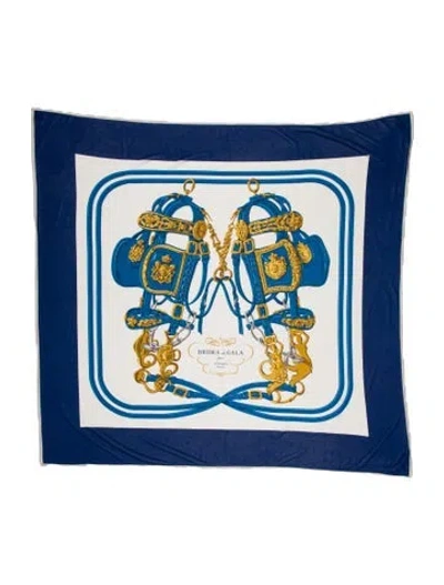 Pre-owned Hermes Brides De Gala Jersey Silk Scarf In Multi