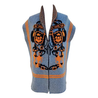 Pre-owned Hermes Hermès Brides De Gala Knit Muffler Scarf Cashmere In Gray