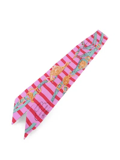 Pre-owned Hermes Brides De Gala Scarf In Pink