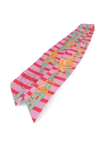 Pre-owned Hermes Brides De Gala Scarf In Pink