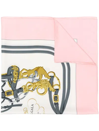 Pre-owned Hermes Brides De Gala Scarf In Pink