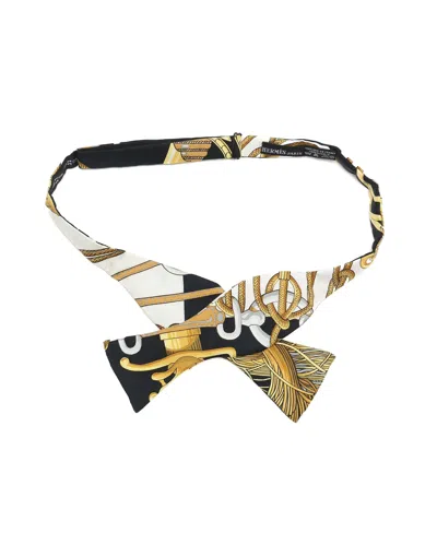 Pre-owned Hermes Hermès Brides De Gala Silk Bow Tie In Multicolour
