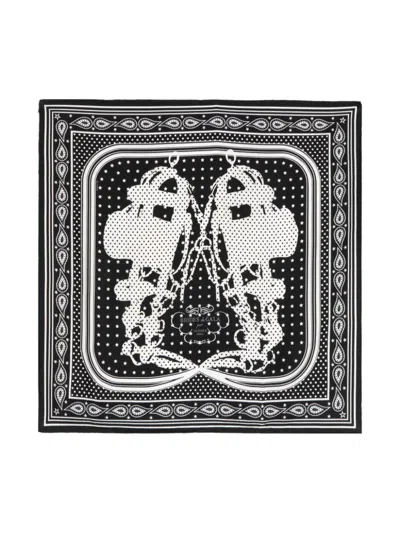 Pre-owned Hermes Brides De Gala Silk Scarf In Black