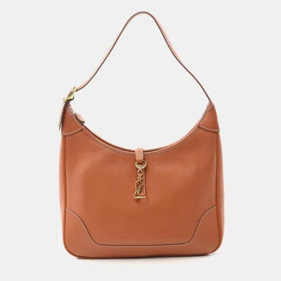 Pre-owned Hermes Trim 31 Shoulder Bag F Togo Leather Brique Brown Ghw