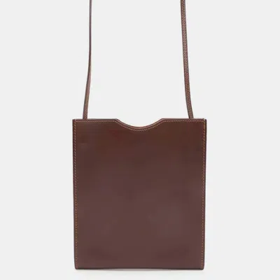 Pre-owned Hermes Brown Box Calf Leather Onimetu Bag