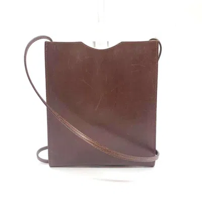 Pre-owned Hermes Brown Box Calf Leather Pochette Shoulder Bag ()