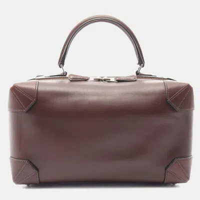 Pre-owned Hermes Brown Butler Vaux Maxi Box 29