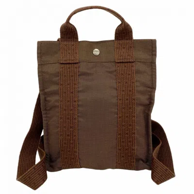 Pre-owned Hermes Brown Canvas Backpack ()