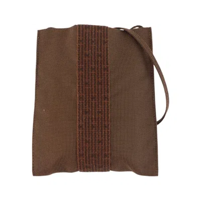 Pre-owned Hermes Brown Canvas Pochette Shoulder Bag ()