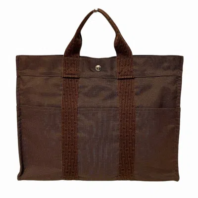Pre-owned Hermes Brown Canvas Tote Bag ()