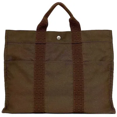 Pre-owned Hermes Brown Canvas Tote Bag ()