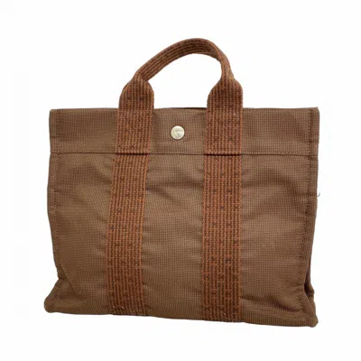 Pre-owned Hermes Brown Canvas Tote Bag ()