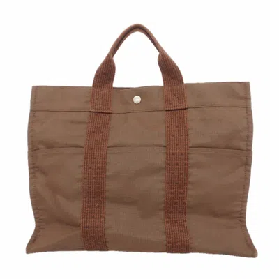 Pre-owned Hermes Brown Canvas Tote Bag ()