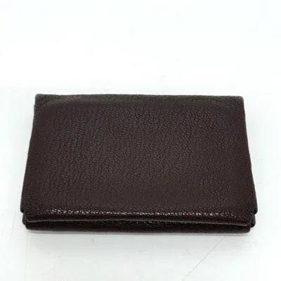 Pre-owned Hermes Brown Chevre Coromandel Leather Coin Purse/coin Case ()