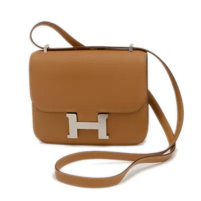 Pre-owned Hermes Brown Chevre Leather Shoulder Bag ()