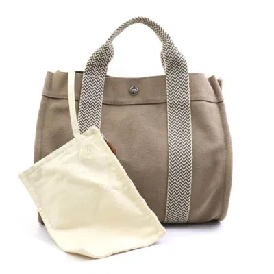 Pre-owned Hermes Brown Cotton Handbag Tote Bag ()