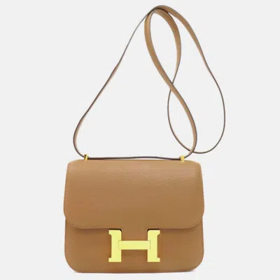 Pre-owned Hermes Brown Epsom Constance Bag