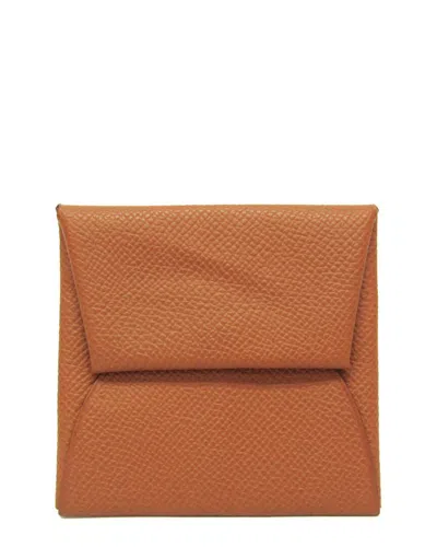 Hermes Hermès Brown Epsom Leather Coin Purse (authentic Pre-loved)