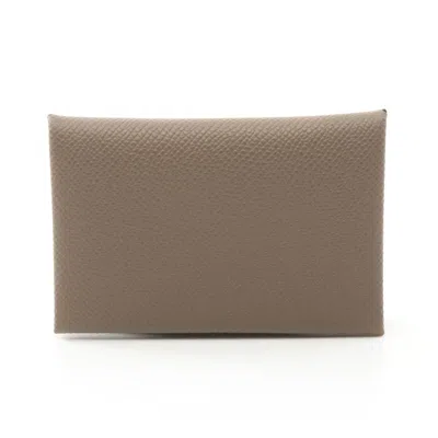 Pre-owned Hermes Brown Epsom Leather Coin Purse/coin Case ()