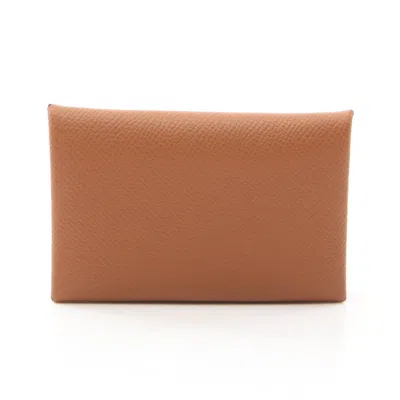 Pre-owned Hermes Brown Epsom Leather Coin Purse/coin Case ()