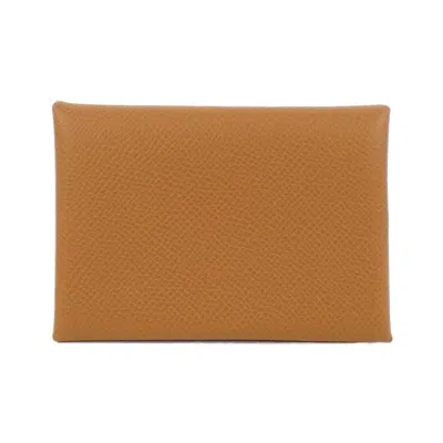 Pre-owned Hermes Brown Epsom Leather Coin Purse/coin Case ()