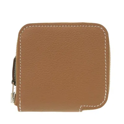 Pre-owned Hermes Brown Epsom Leather Coin Purse/coin Case ()