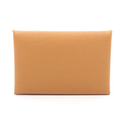 Pre-owned Hermes Brown Epsom Leather Coin Purse/coin Case ()