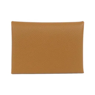 Pre-owned Hermes Brown Epsom Leather Coin Purse/coin Case ()