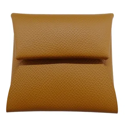 Pre-owned Hermes Brown Epsom Leather Coin Purse/coin Case ()