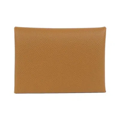 Pre-owned Hermes Brown Epsom Leather Coin Purse/coin Case ()