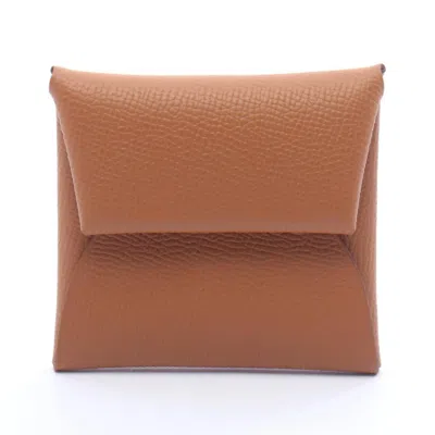 Pre-owned Hermes Brown Epsom Leather Coin Purse/coin Case ()