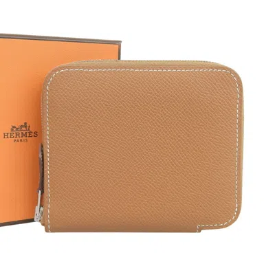 Pre-owned Hermes Brown Epsom Leather Coin Purse/coin Case ()