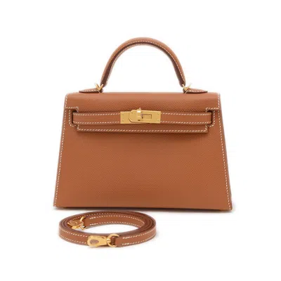 Pre-owned Hermes Brown Epsom Leather Handbag Shoulder Bag ()