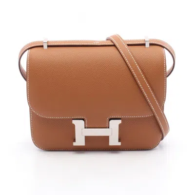 Pre-owned Hermes Brown Epsom Leather Leather Shoulder Bag ()