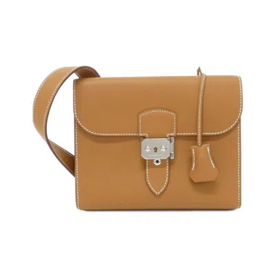 Pre-owned Hermes Brown Epsom Leather Shoulder Bag ()
