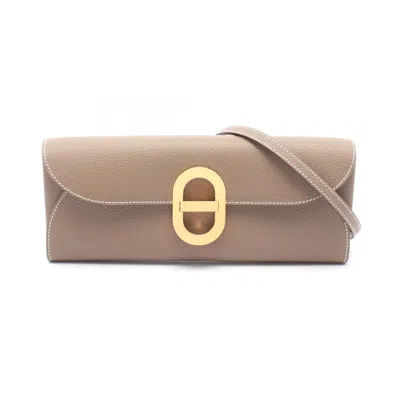 Pre-owned Hermes Brown Epsom Leather Shoulder Bag ()